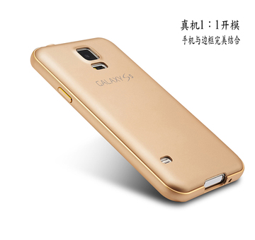 新款三星S5手机壳 S5手机套超薄 galaxy s5金属边框保护套后盖