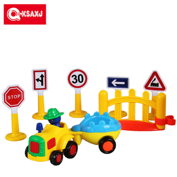 康盛2013-4B 儿童玩具车惯性带斗农夫车套装幼儿玩具车热销玩具