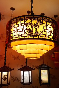 现代中式吊灯实木艺吸顶灯祥云酒店工程灯仿古典客厅餐厅茶楼灯具