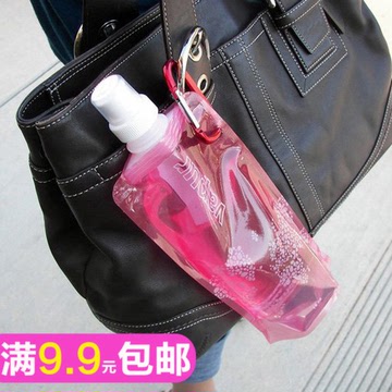 户外便携可折叠水瓶480ml旅行用塑料水袋运动水壶骑行登山饮水袋