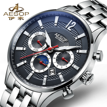 瑞士正品质手表男款防水全自动机械表镂空时装表男士手表时尚腕表