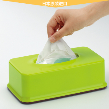 日本进口inomata 纸巾盒 简约抽纸盒 创意纸巾架 纸巾收纳盒 塑料