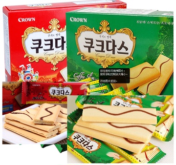 韩国进口零食 可瑞安可拉奥奶油咖啡夹心蛋卷饼干72g/盒 4盒包邮