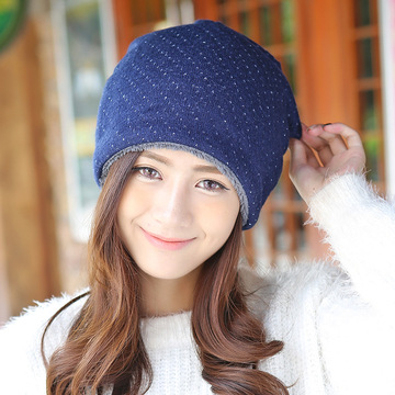 最新爆款毛线帽子女 潮 韩国 百搭加厚保暖针织帽子冬季时尚潮
