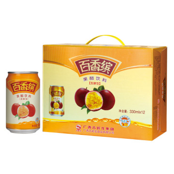 百香缤果醋饮料330mlx12罐 百香果纯果汁发酵 维e约等于10个苹果