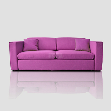 新款枚红色小户型布沙发组合现代简约双人三人客厅布艺沙发可拆洗