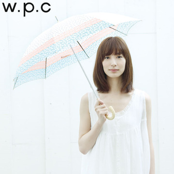 日本w.p.c防紫外线防UV日式清新小巧可爱长柄遮阳伞小花款81-3005