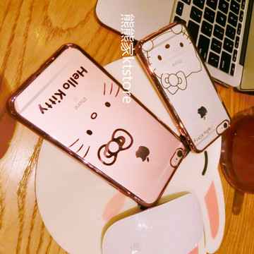 iPhone6/6s HelloKitty卡通透明手机壳4.7 苹果6s plus硅胶壳5.5