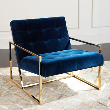简约创意沙发设计师沙发客厅沙发北欧海蓝色单人双人三人组合沙发