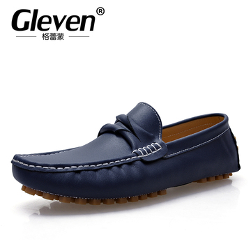 Gleven/格蕾蒙 2015新款豆豆鞋 男 真皮豆豆鞋秋季豆豆鞋男韩版潮