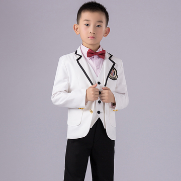2015新款男童西装韩版套装儿童小西装学院风小西服春 花童礼服