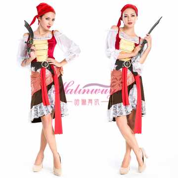 拉丁舞万圣节服装海盗服装埃及印度女王吉普赛欧美游戏制服诱惑服
