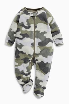 【现货】英国NEXT代购男童女童婴儿柔软保暖长袖摇粒绒连体衣睡衣
