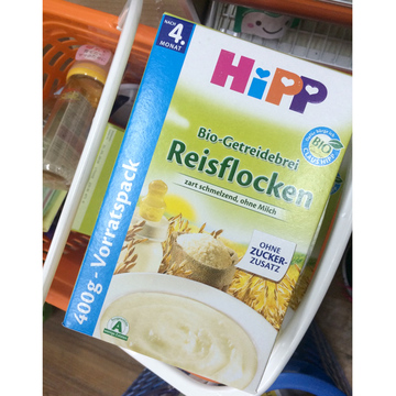 香港代购德国hipp有机免敏大米粉4个月宝宝辅食富含膳食纤维400g