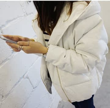 2016韩版秋冬装新款 棉袄外套超温暖面包蓬蓬直筒长袖棉衣棉服女