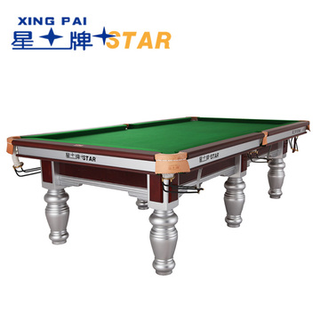厂家直销星牌台球桌标准美式落袋中式台球黑八桌球台XW117-9A钢库