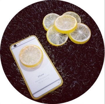 小清新柠檬手机壳iphone6 plus 5s透明水果保护套软妹日本原宿