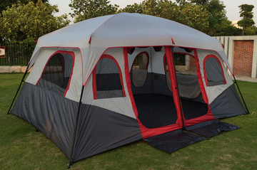 帐篷户外6人8人10人超大空间露营防雨草原家庭多人二房一厅大帐篷