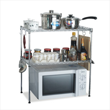 双层微波炉置物架厨房置物架烤箱架微波炉架子厨具收纳架层架2层