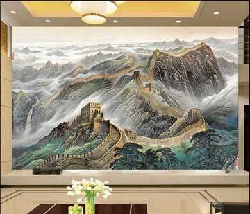 山河长城中式大厅壁画