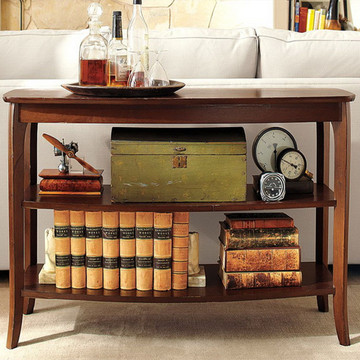 实木长方形沙发几书架创意角几边几茶几边柜简约书柜美式扶手几