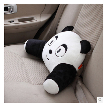 汽车腰靠 护腰枕车用座椅靠垫 可爱熊猫卡通靠枕 抱枕 车载护腰靠