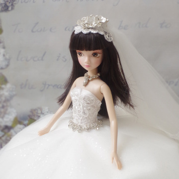 婚礼女孩玩偶可儿婚纱芭比公主娃娃套装礼盒六一儿童节礼物
