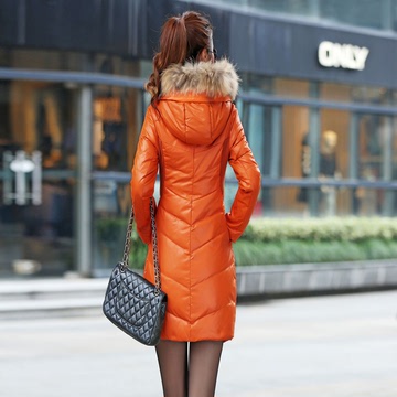 2015冬新款韩版奢华貉子毛领羽绒服潮女式中长款加厚修身瘦腰正品