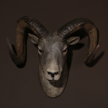 美式山羊头壁挂 仿真动物造型 创意家居墙壁挂件靓丽装饰品