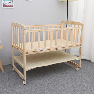 新款婴儿床实木多功能婴儿车变书桌摇摆车摇摆床送蚊帐无漆零甲醛