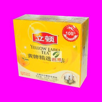 【芭恩】立顿正品黄牌精选红茶100茶包锡兰进口袋泡茶包邮