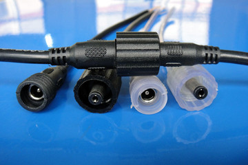 17MM螺帽直径防水LED连接器 5.5*2.1 接头连接器 DC插头 DC接头