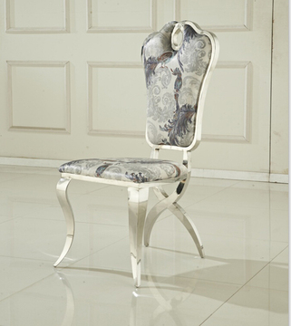 欧式简约镜面不锈钢餐椅 时尚创意水滴椅子 现代宜家五金酒店家具