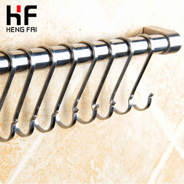 HF 304不锈钢S勾挂钩S型10个厨房五件挂件壁挂置物架挂杆小用品