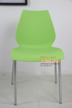 特价时尚简约塑料餐椅子白色休闲办公椅家用靠背接待培训椅葫芦椅
