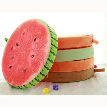 夏季个性创意3D水果靠垫西瓜毛绒玩具 沙发靠枕抱枕生日礼物特价