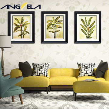 客厅沙发背景墙装饰画无纺布单幅餐厅璧画现代挂画植物有框装饰画