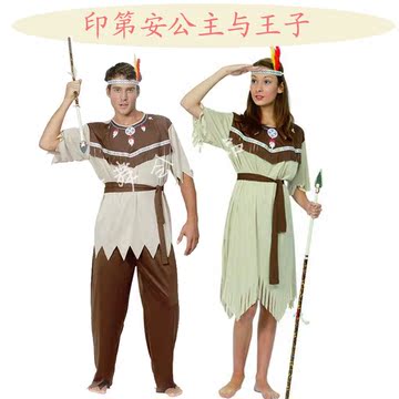 cosplay万圣节成人派对服装成人印第安使者服装印第安女王衣服