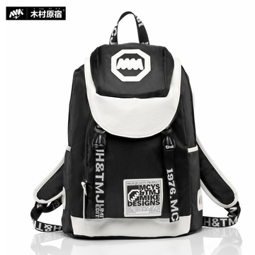 出口型书包中学生女双肩包韩版男街头休闲电脑包旅行背包运动包