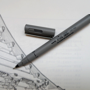 三菱专业防水油性针管笔，草图/绘图/勾线笔 PIN-A 耐水耐光墨液