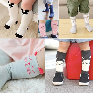 2016春秋款最新婴幼儿立体中筒袜小童纯棉立体卡通中筒袜
