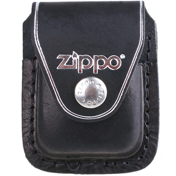 原装正品芝宝zippo打火机之宝皮套正版纯牛皮软皮超薄黑皮套钢扣