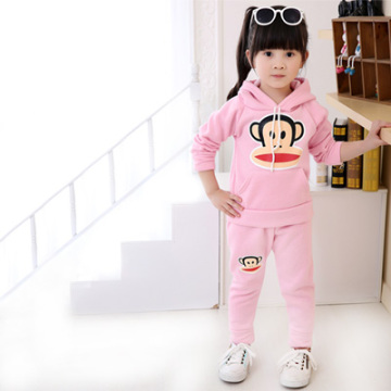 2015韩版春秋款宝宝休闲运动服儿童长袖大嘴猴卫衣两件套装174