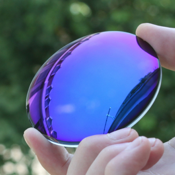 炫彩反光镜片 可以配男女式近视眼镜 近视彩膜太阳镜（蓝膜偏光）