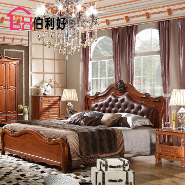 伯利好新款床1.8床美式风格家具正品特价床美式大床新古典卧室床