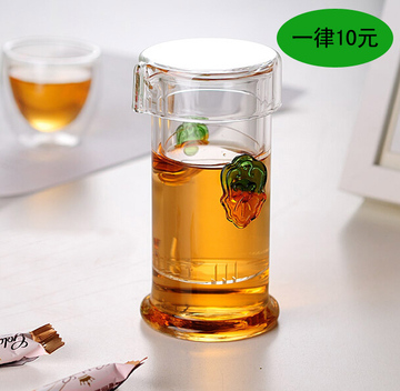 耐热玻璃红茶专用茶具绿叶双耳杯泡茶器泡红茶花茶茶壶