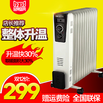 先锋取暖器CY11BB-11电暖气油汀式电暖器节能恒温DS1102