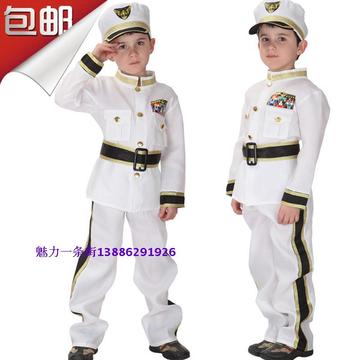 COS服装 万圣节服装 儿童人物扮演衣服 帅气小海军套装送帽子