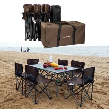户外折叠桌椅套装便携式铝合金桌椅野营烧烤自驾游野餐小桌椅组合