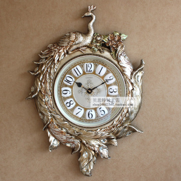 超大豪华欧式钟表客厅装饰挂钟个性孔雀壁钟现代时尚墙钟艺术时钟